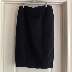 Black high waisted pencil skirt